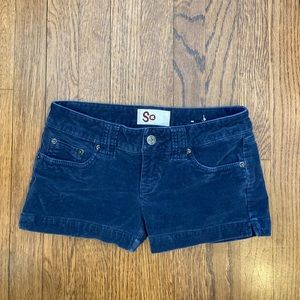 Navy Corduroy Shorts